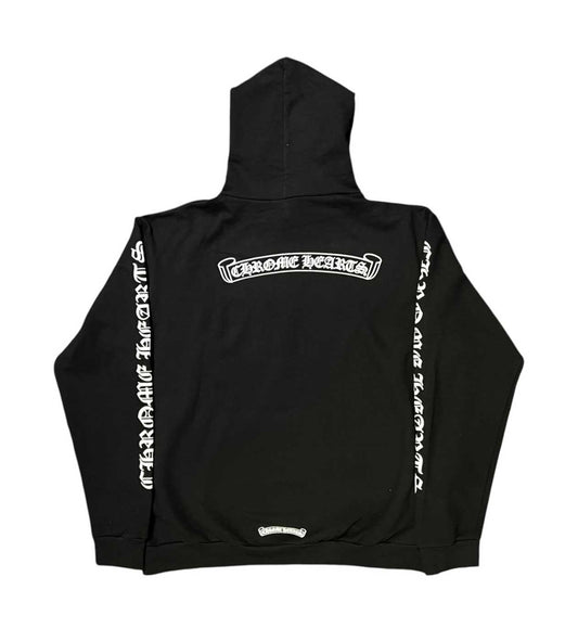CHROME HEARTS SCRIPT LOGO HOODIE BLACK