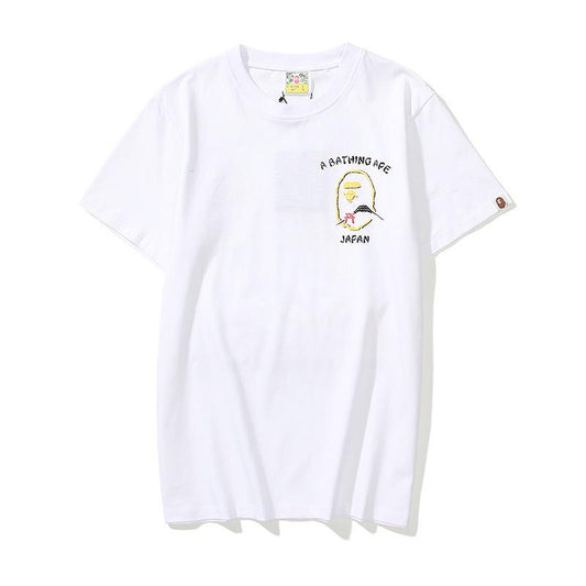 Bathing Ape T-Shirt Summer Golden Printing Plus Size Loose Short Sleeve T-shirt