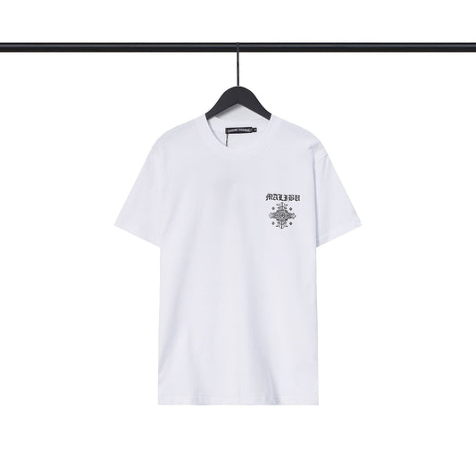 Chrome Heart T Shirts Sanskrit Cross Horseshoe Letter Flower Short Sleeve T-Shirt