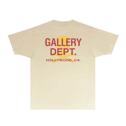 Gallery Dept T Shirt Retro Printed Loose Short-Sleeved Shirt