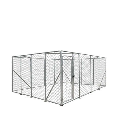 20' x 20' Outdoor Dog Kennel Playpen, Outdoor Dog Runner, Pet Exercise House, Lockable Gate, 6' Chain-Link Fence, TMG-DCP2020