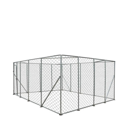 20' x 20' Outdoor Dog Kennel Playpen, Outdoor Dog Runner, Pet Exercise House, Lockable Gate, 6' Chain-Link Fence, TMG-DCP2020