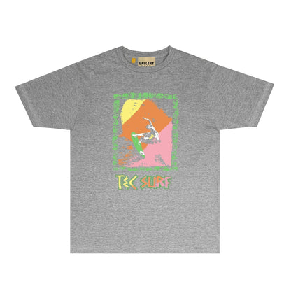 Gallery Dept T Shirt Retro Printed Loose Short-Sleeved Shirt