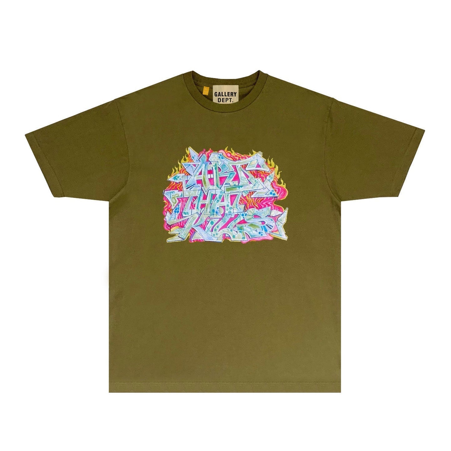Gallery Dept T Shirt Retro Printed Loose Short-Sleeved Shirt