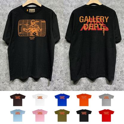 Gallery Dept T Shirt Retro Printed Loose Short-Sleeved Shirt