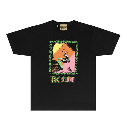 Gallery Dept T Shirt Retro Printed Loose Short-Sleeved Shirt