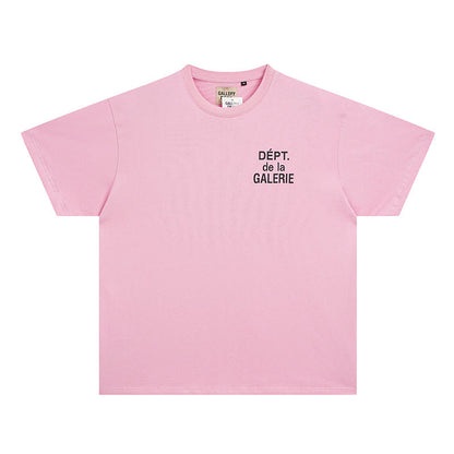 Gallery Dept T Shirts round Neck Short Sleeve T-shirt Pure Cotton