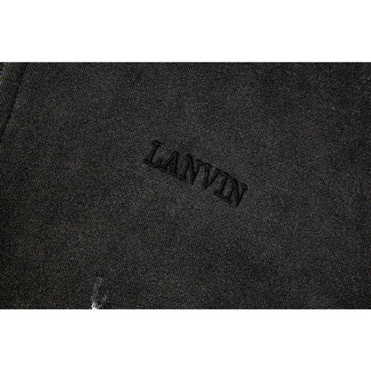 Gallery Dept Hoodie Embroidery Letter Splash Ink Wash Hooded Sweater Cardigan Jacket