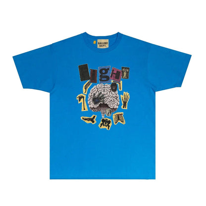 Gallery Dept T Shirt Retro Printed Loose Short-Sleeved Shirt