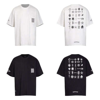 Chrome Heart T Shirts T-shirt logo print cotton round neck short sleeve
