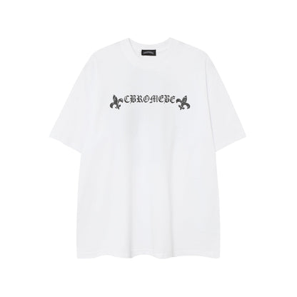 Chrome Heart T Shirts Horseshoe Cross Old Retro Fashion Men's and Women's Short Sleeve T-Shirt