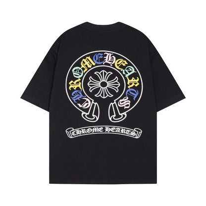Chrome Heart T Shirts Big Horseshoe Short Sleeve T-Shirt