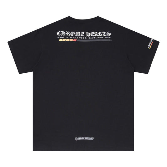 Chrome Heart T Shirts Croix letter print Sanskrit loose casual short sleeves