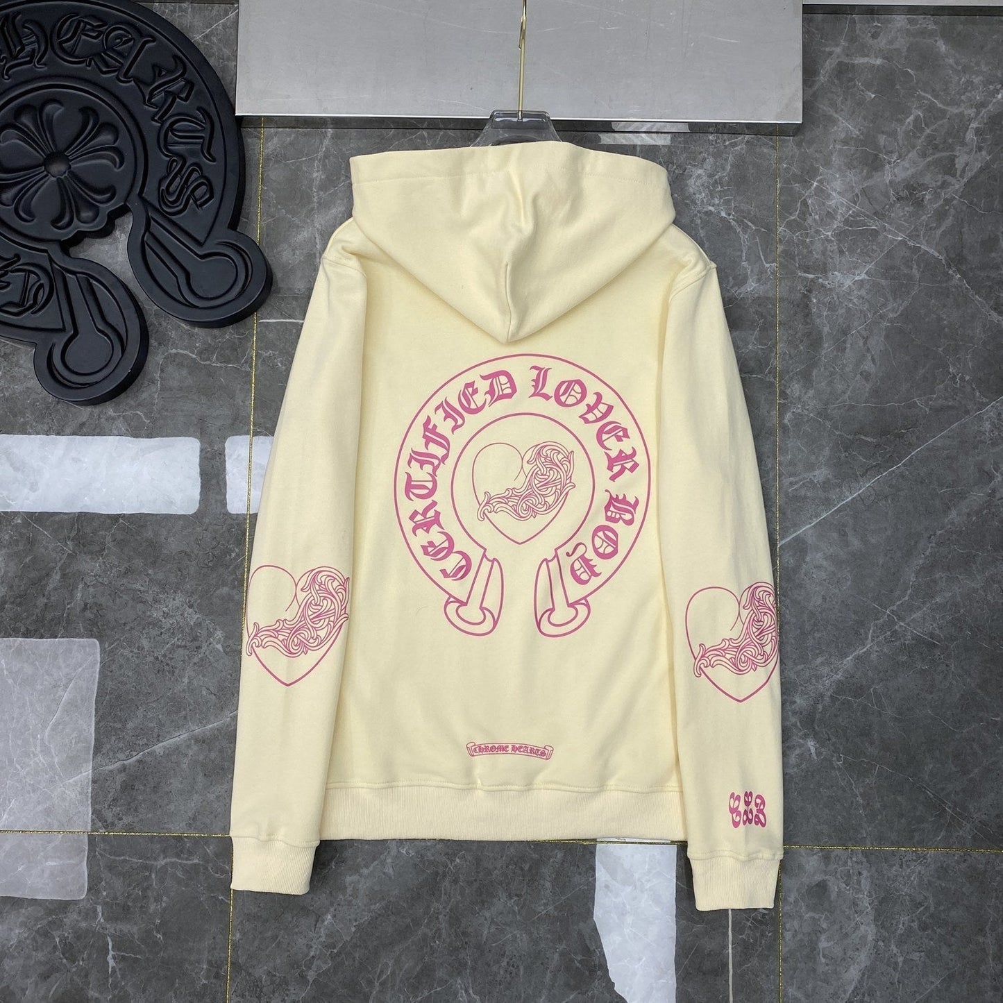 Chrome Heart Hoodie ChromeHearts Miami Cross Wash Make Old Hooded Loose Sweater