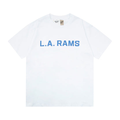 Gallery Dept T-Shirt Bronzing Letter Slogan Printed Short Sleeve T-Shirt