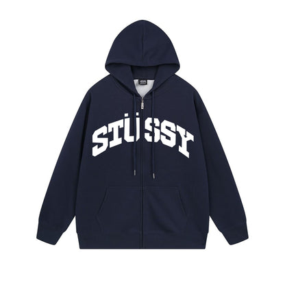 Stussy Hoodie Zip Cardigan Hooded Sweater
