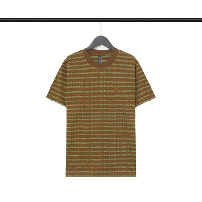 Chrome Heart T Shirts Poison Home Stripe Jacquard Embroidery Short Sleeve Couple T-Shirt