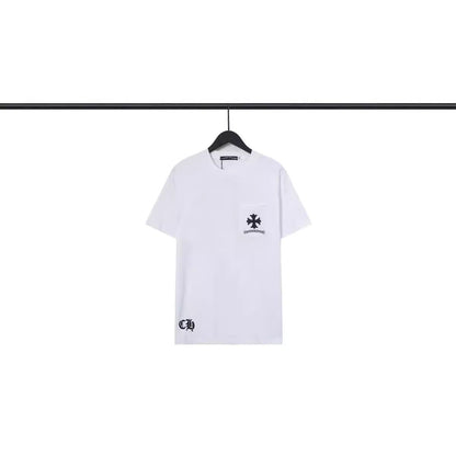 Chrome Heart T Shirts Scroll Heart Gypsy Printed Crew Neck Short Sleeve T-Shirt