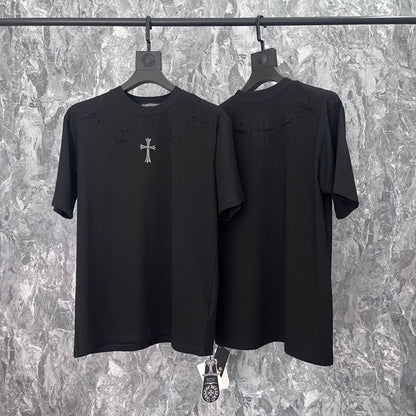 Chrome Heart T Shirts Cross Cotton Casual T-Shirt Couple Short Sleeve