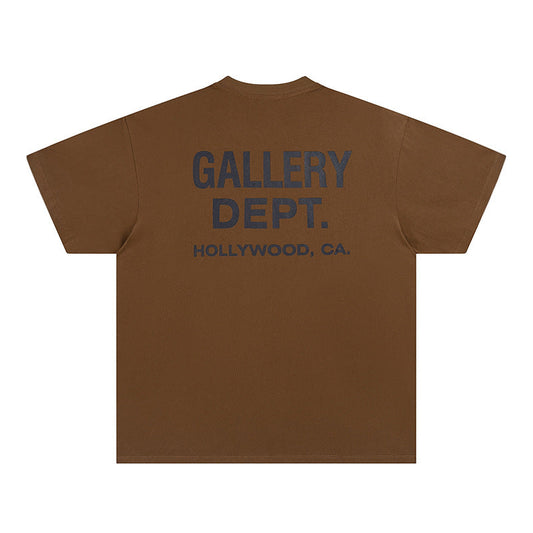 Mens T-shirts GALLERY DEPT printed round neck short-sleeved T-shirt pure cotton