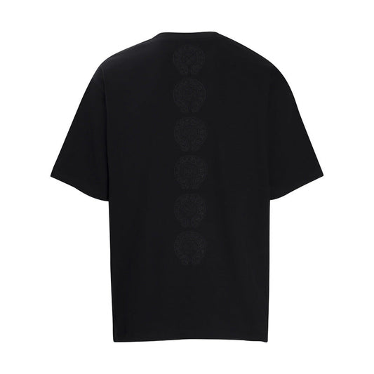 Chrome Heart T Shirts Crowe Cross Print Short Sleeve T-Shirt Loose