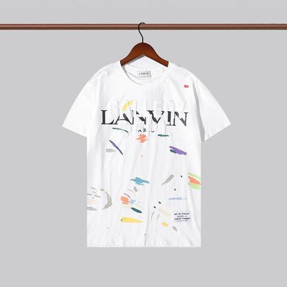 Gallery Dept T-shitrs Summer Vintage Splash-Ink Letter T-shirt Short Sleeve Men