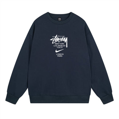 Stussy Sweatshirts Autumn/Winter Fleece Couple Sweatshirts