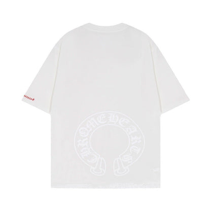 Chrome Heart T Shirts Chrome Hearts Sanskrit Horseshoe Pattern Short Sleeve T-Shirt