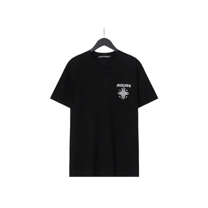 Chrome Heart T Shirts Sanskrit Cross Horseshoe Letter Flower Short Sleeve T-Shirt
