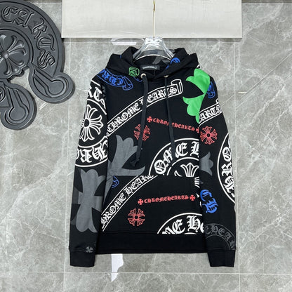 Chrome Heart Hoodie Cow Print Casual Hooded Sweater Sweater Hoodie