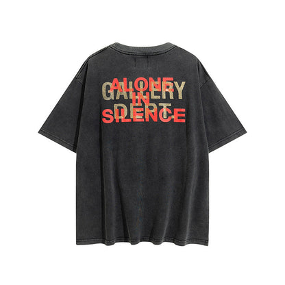 Gallery Dept T Shirts Gallery Dept Printed round Neck Retro Short Sleeve T-shirt Loose Short Sleeve