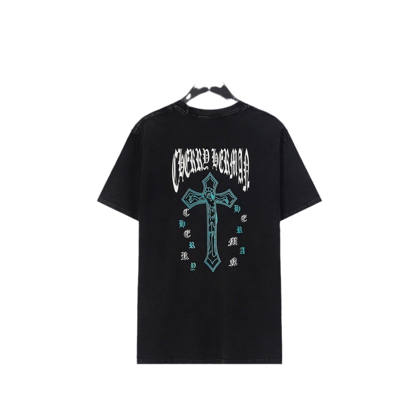 Chrome Heart T Shirts Crowe Ghost Horseshoe Cross Sanskrit Short Sleeve