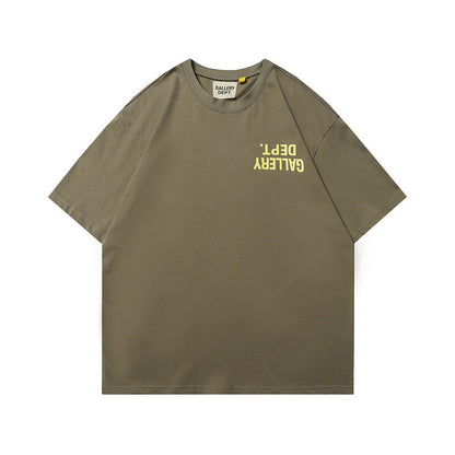 Gallery Dept T Shirts Men's Summer Short Sleeve Gallery Dept Letter Print Short-Sleeve T-shirt