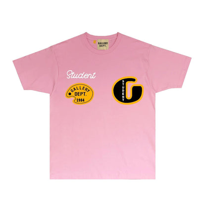 Gallery Dept T Shirt Retro Printed Loose Short-Sleeved Shirt