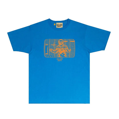 Gallery Dept T Shirt Retro Printed Loose Short-Sleeved Shirt