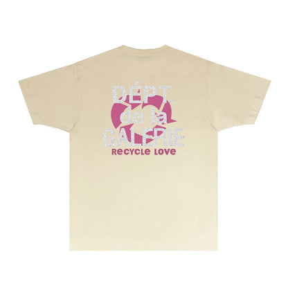 Gallery Dept T Shirt Retro Printed Loose Short-Sleeved Shirt