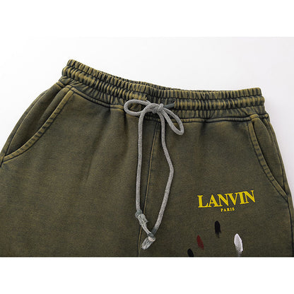 Gallery Dept Shorts Joint Alphabet Hand Painted Graffiti Old Shorts