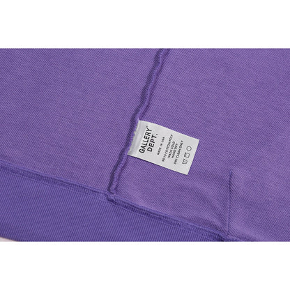 Gallery Dept Hoodie Letter Tie-Dye Washed Hooded Sweater Cardigan Jacket