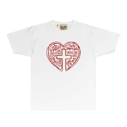 Gallery Dept T Shirt Retro Printed Loose Short-Sleeved Shirt
