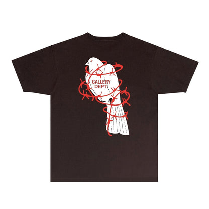 Gallery Dept T Shirt Retro Printed Loose Short-Sleeved Shirt