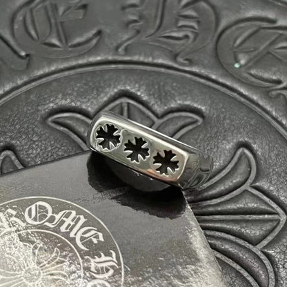 Chrome Heart Ring Cross Glossy
