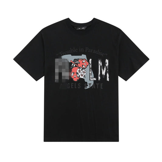 Palm Angels T-shirt Skull Letter Print Short Sleeve T-shirt